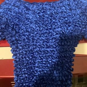 Royal blue textured top size medium